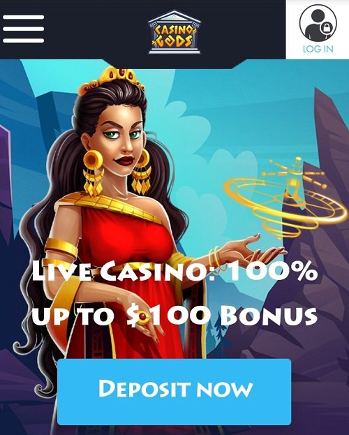 casinogods live bonus mobile