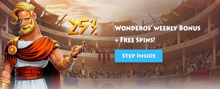 casinogods wonderos weekly bonus