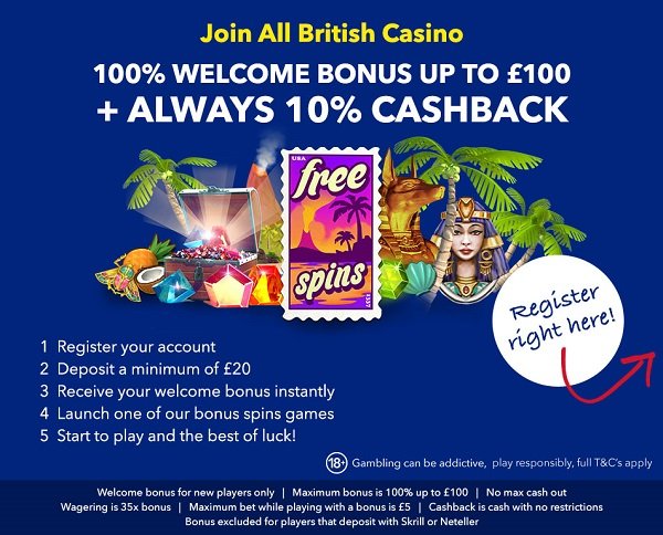 all british casino welcome offer