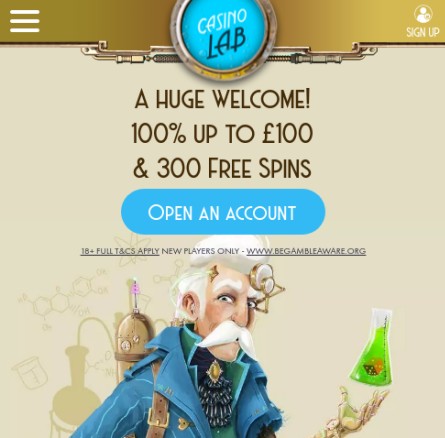 casino lab welcome offer