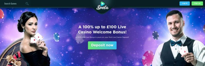 spela casino live welcome bonus