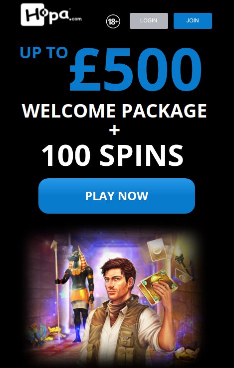 hopa casino welcome bonus