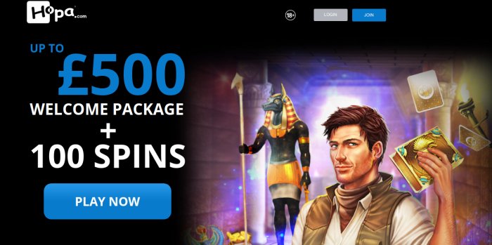 hopa casino welcome offer