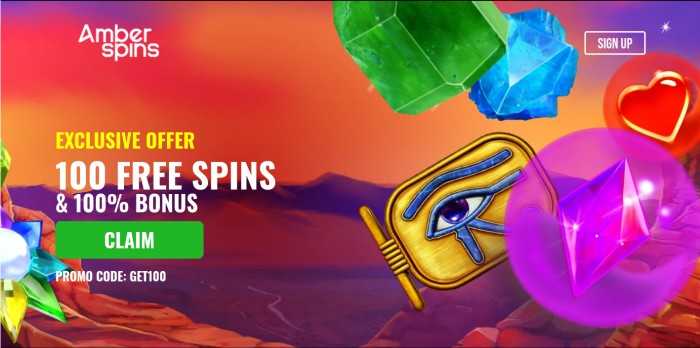 amber spins casino welcome offer