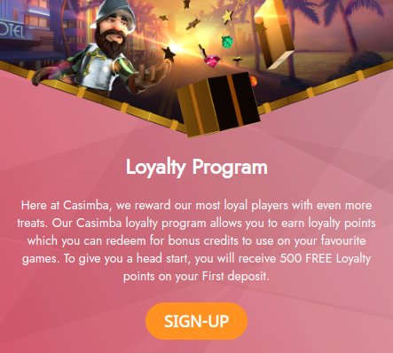 casimba casino loyalty program