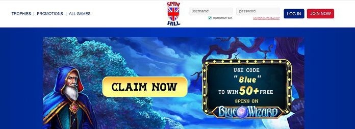 sppinhill casino 50 free spins
