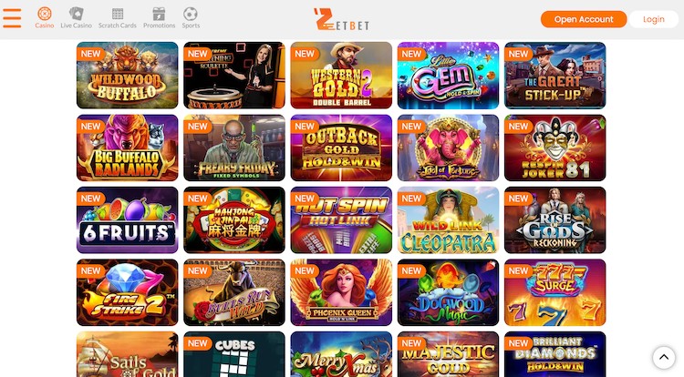 zetbet casino slot games