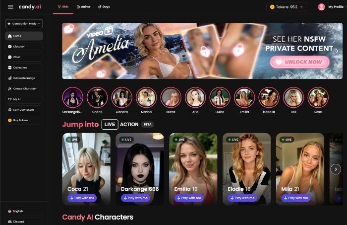 Candy AI Homepage